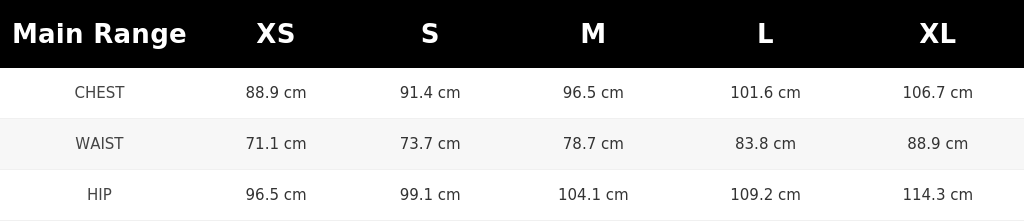 SIZE GUIDE