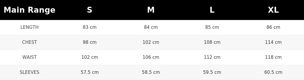 SIZE GUIDE