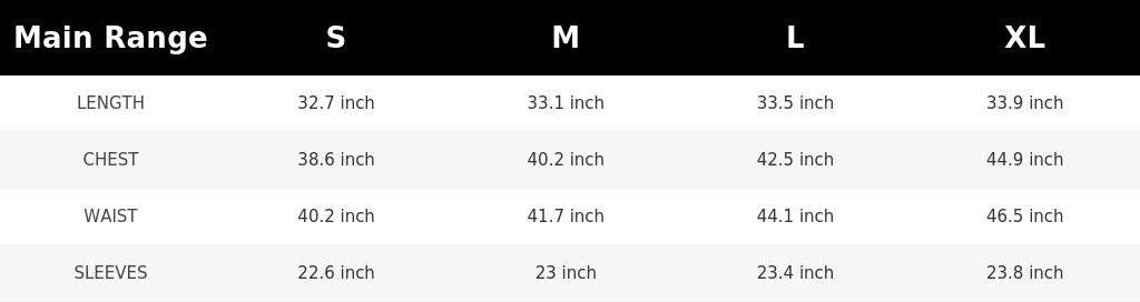 SIZE GUIDE