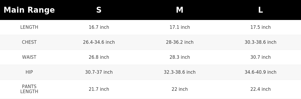 SIZE GUIDE