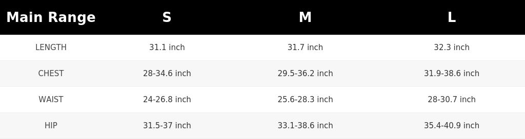 SIZE GUIDE