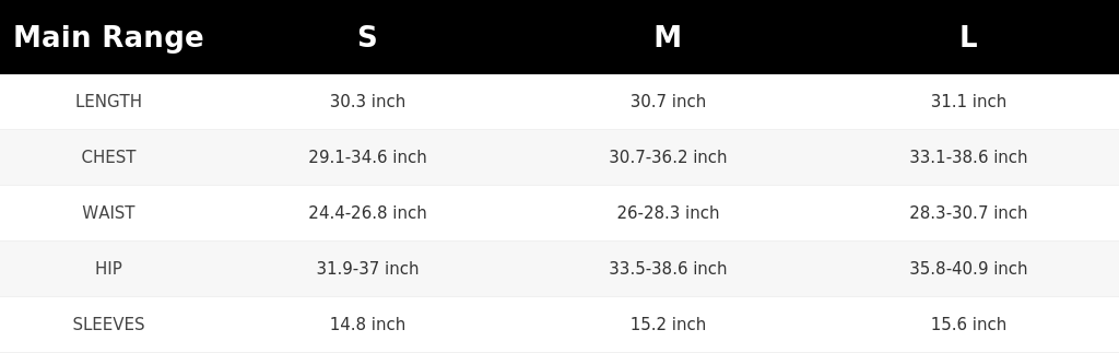 SIZE GUIDE