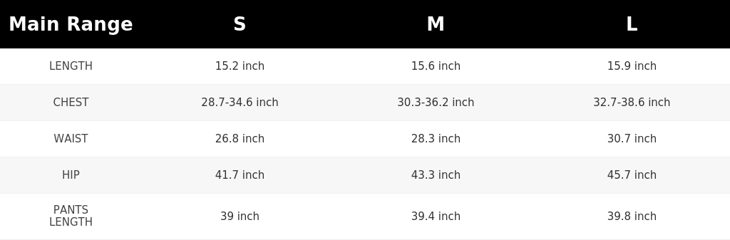 SIZE GUIDE