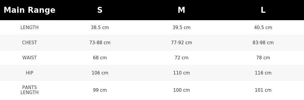SIZE GUIDE