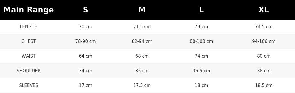 SIZE GUIDE