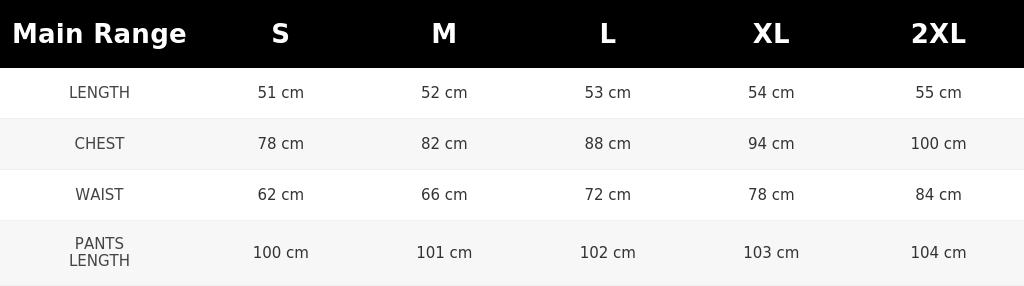 SIZE GUIDE