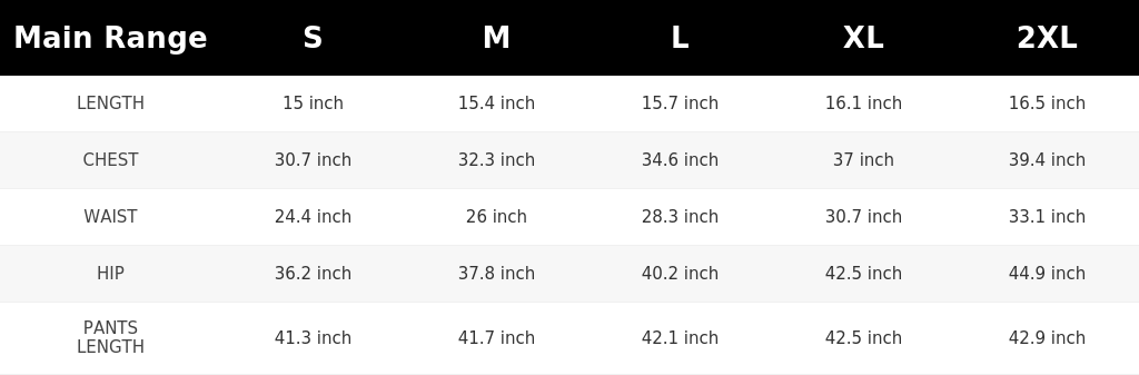 SIZE GUIDE