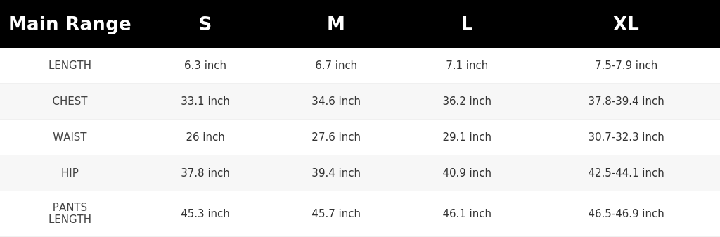 SIZE GUIDE