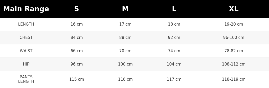 SIZE GUIDE