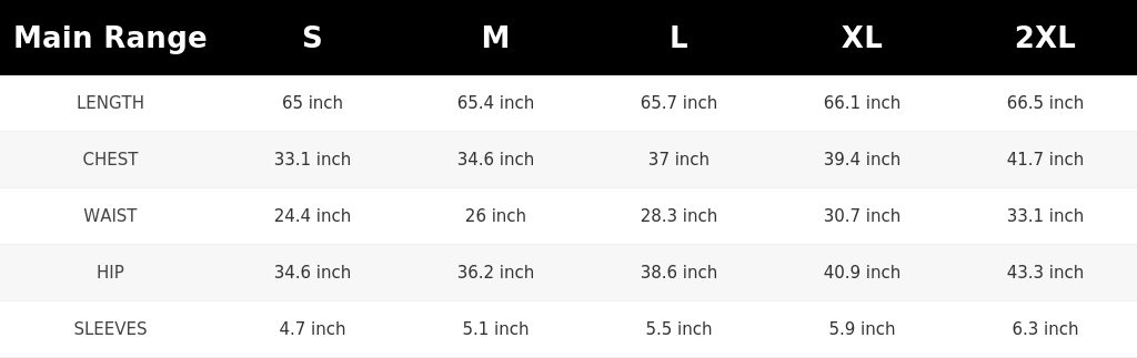 SIZE GUIDE
