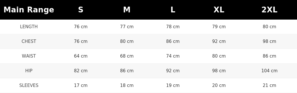 SIZE GUIDE