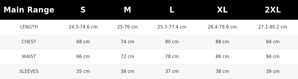SIZE GUIDE