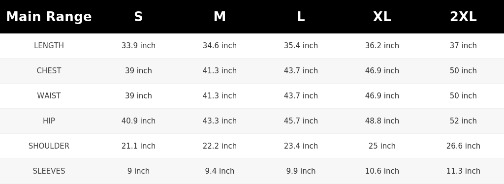 SIZE GUIDE