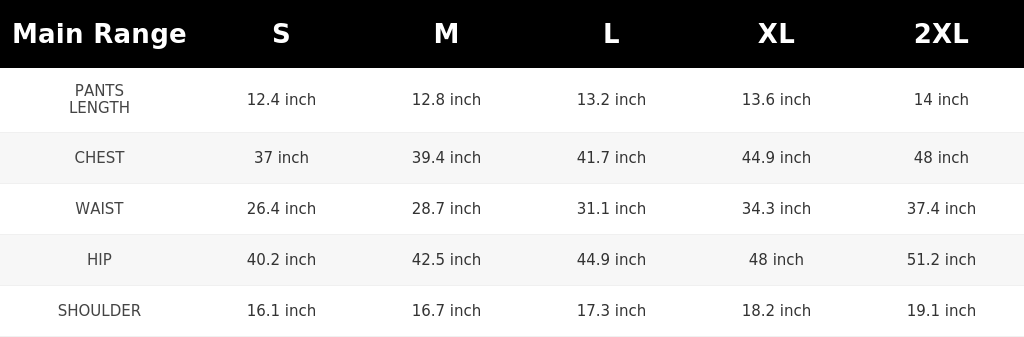 SIZE GUIDE