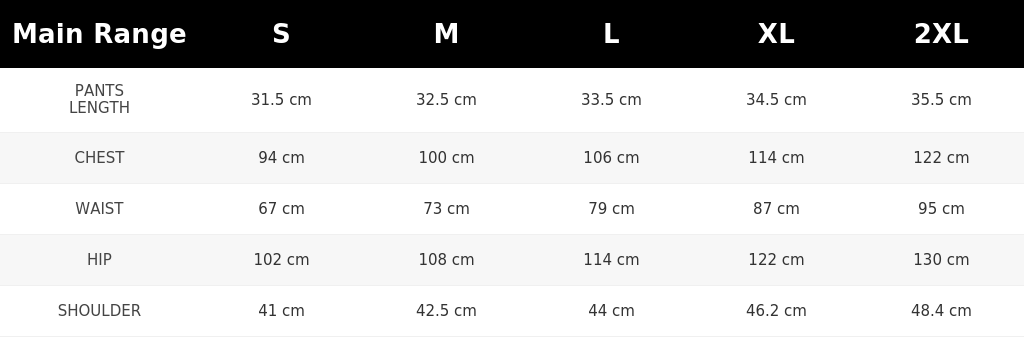 SIZE GUIDE