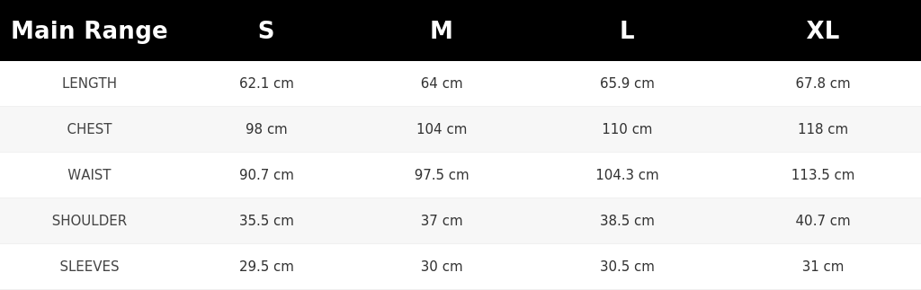 SIZE GUIDE