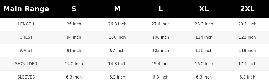 SIZE GUIDE