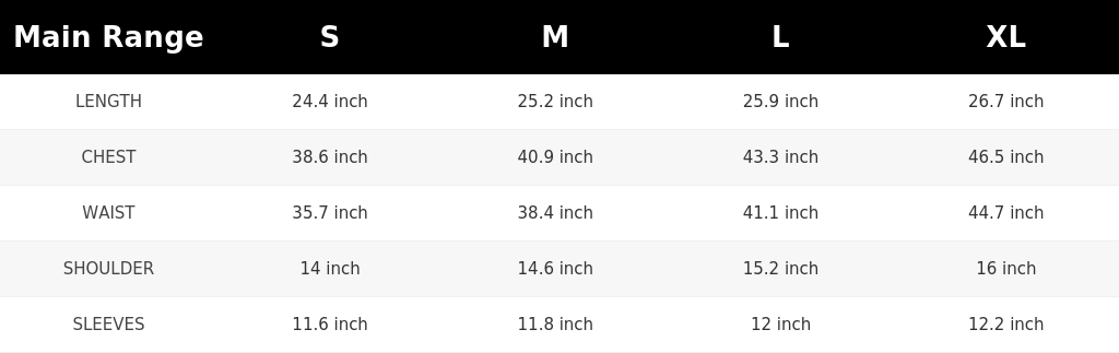 SIZE GUIDE