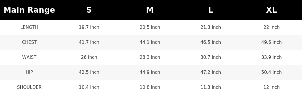 SIZE GUIDE