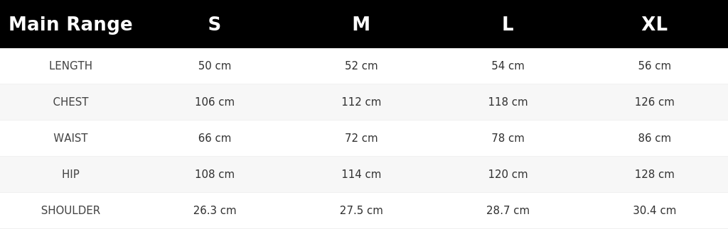SIZE GUIDE