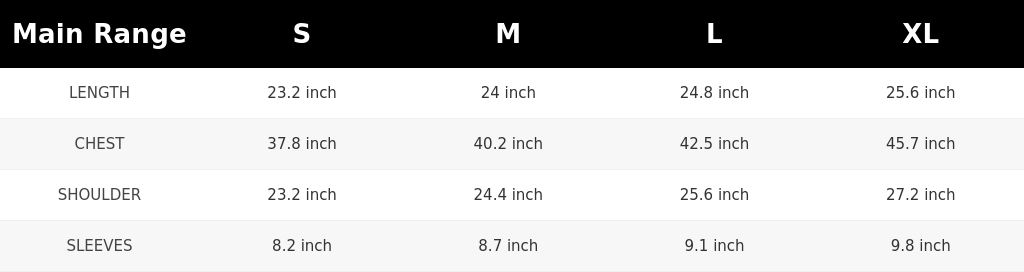 SIZE GUIDE