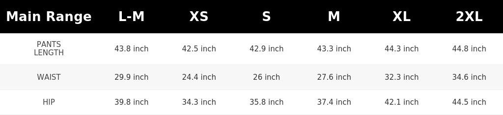 SIZE GUIDE