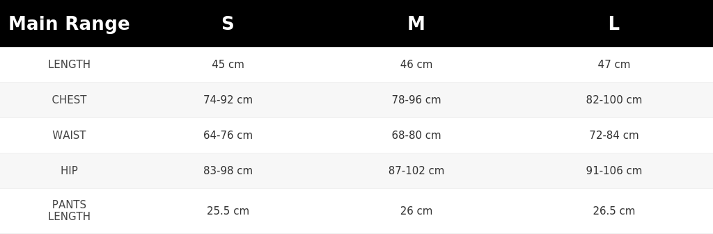 SIZE GUIDE
