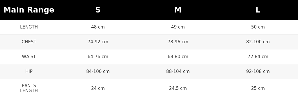 SIZE GUIDE