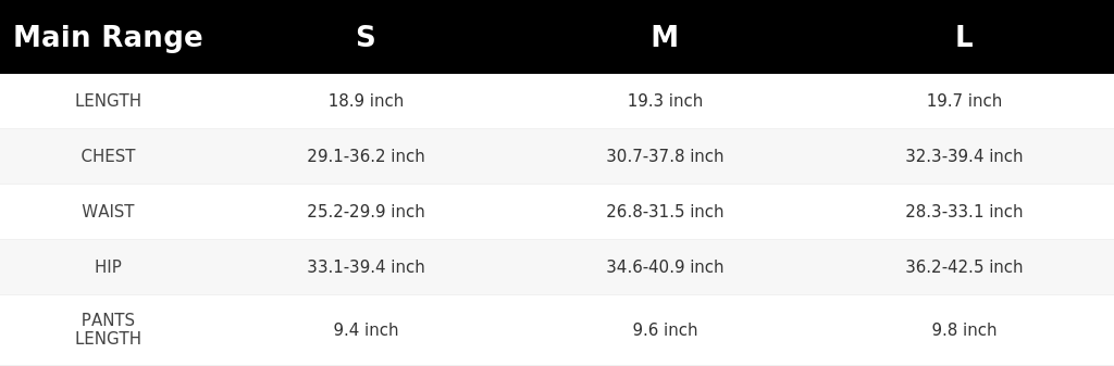 SIZE GUIDE