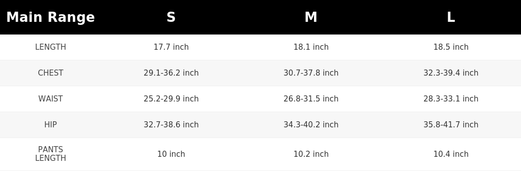 SIZE GUIDE