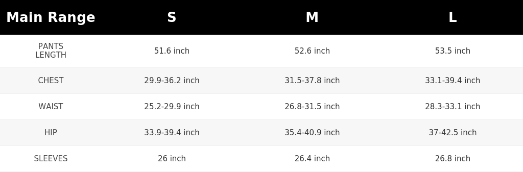 SIZE GUIDE