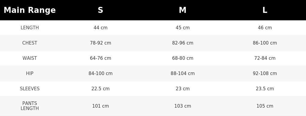 SIZE GUIDE
