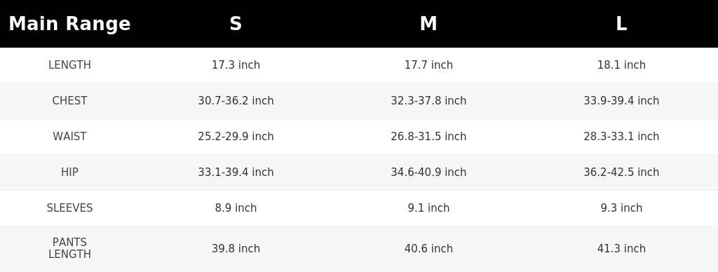 SIZE GUIDE