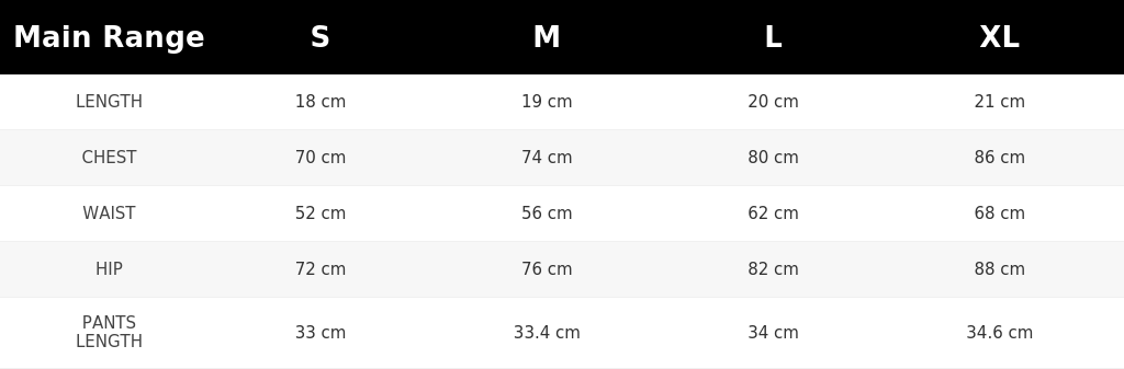 SIZE GUIDE
