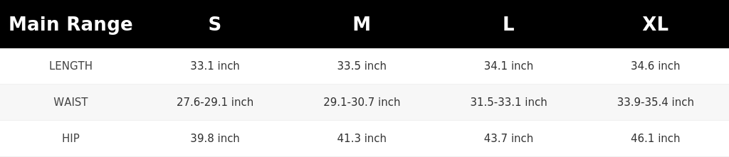 SIZE GUIDE