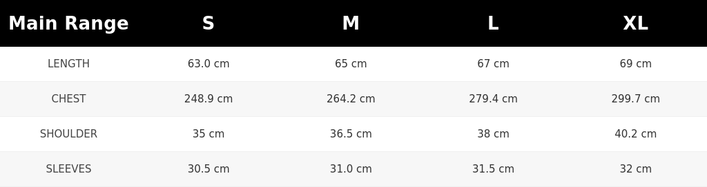 SIZE GUIDE