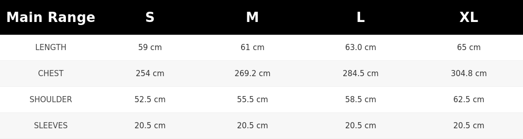 SIZE GUIDE