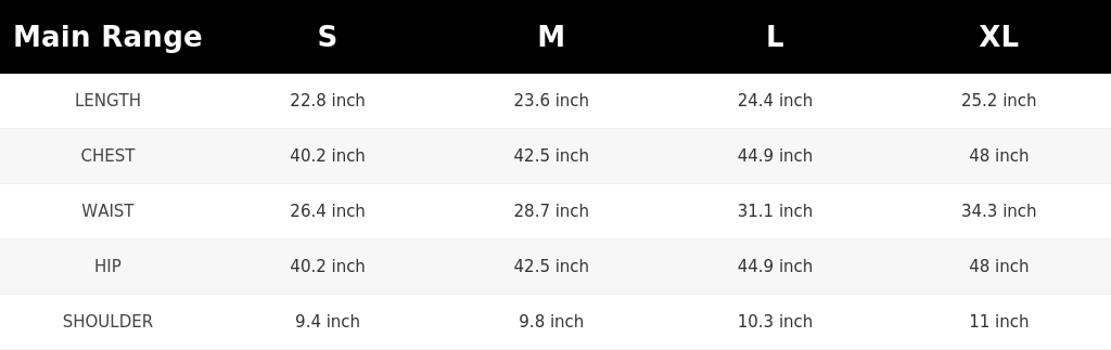 SIZE GUIDE