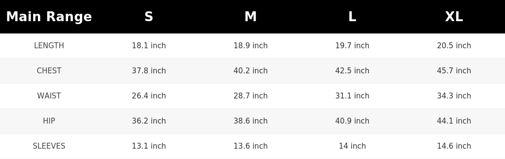 SIZE GUIDE