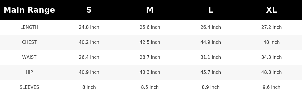 SIZE GUIDE