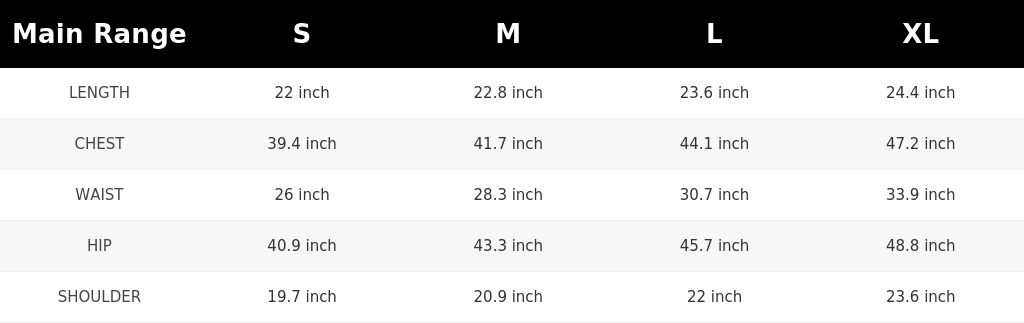 SIZE GUIDE