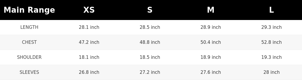 SIZE GUIDE