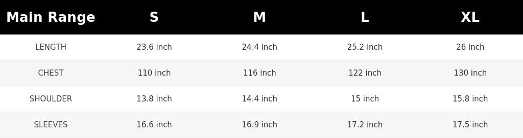 SIZE GUIDE