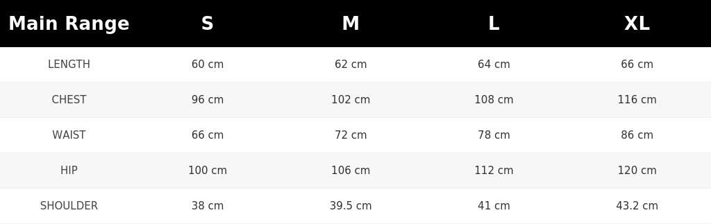 SIZE GUIDE