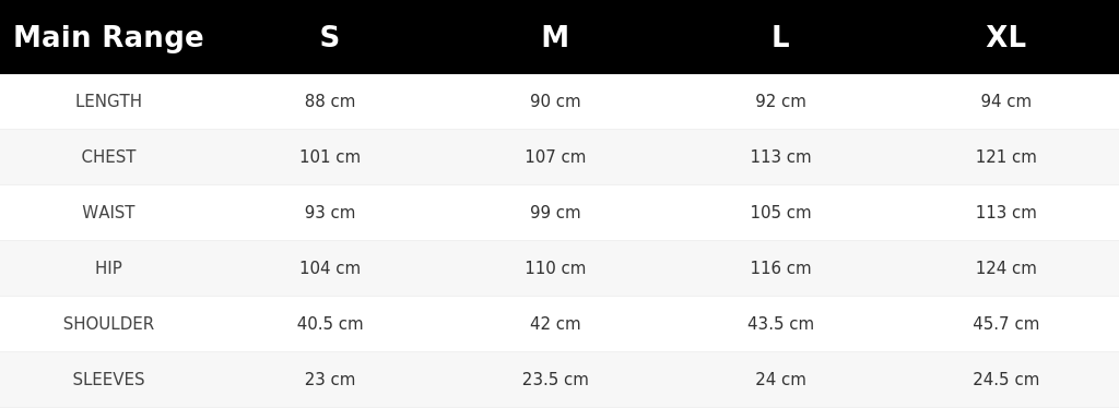 SIZE GUIDE