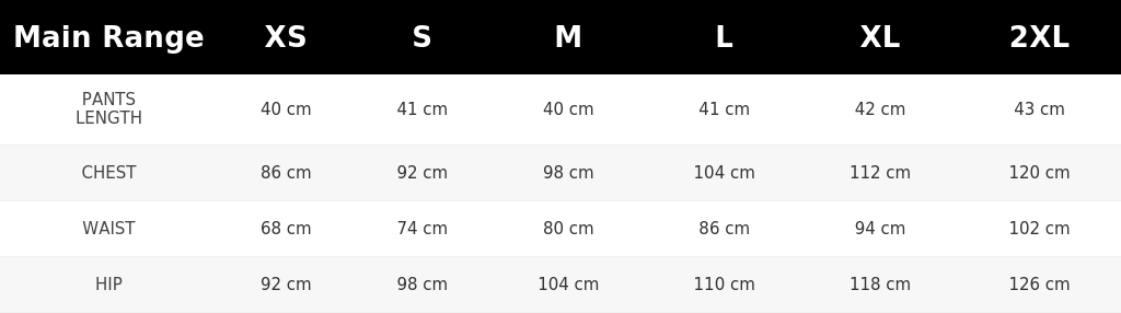 SIZE GUIDE