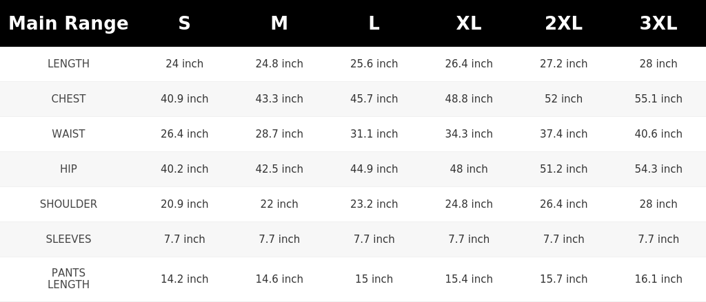SIZE GUIDE