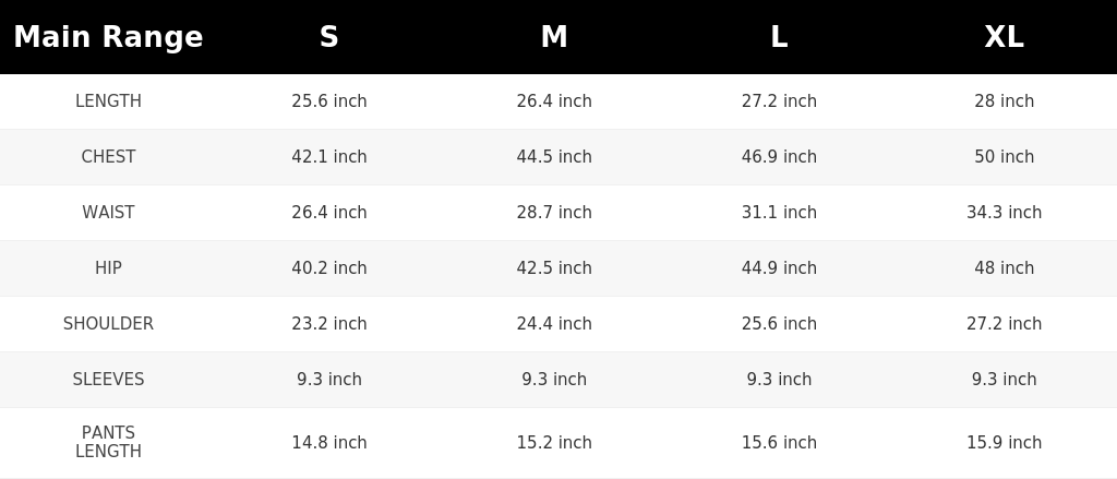 SIZE GUIDE