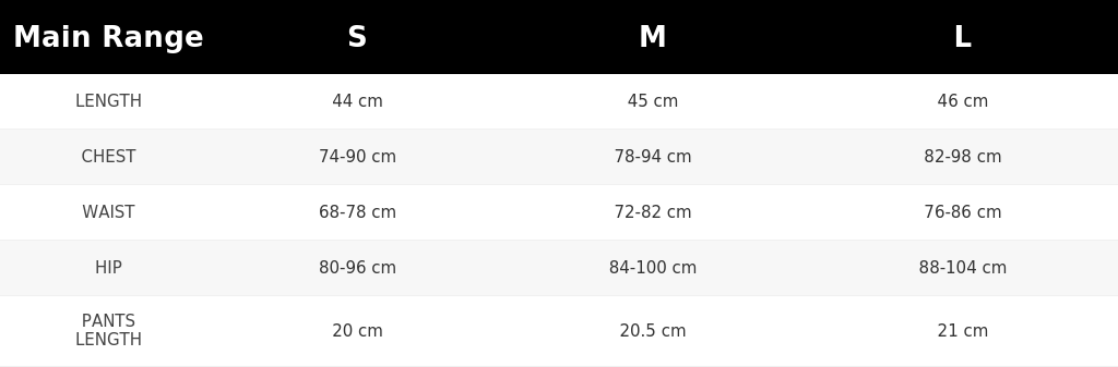 SIZE GUIDE