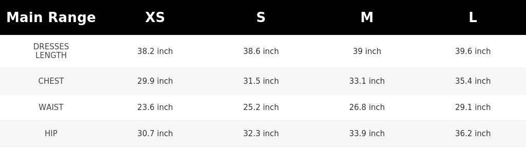 SIZE GUIDE